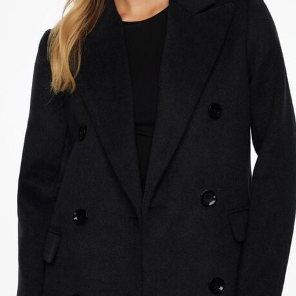 Dynamite Elegant Classic Anthracite Grey Pea Coat - Picture 6 of 8